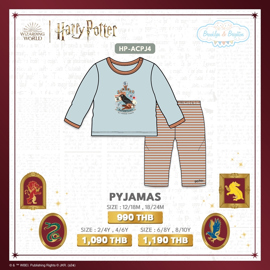 Harry Potter Hogwarts Arts & Crafts – Ravenclaw Pyjamas – Brooklyn ...